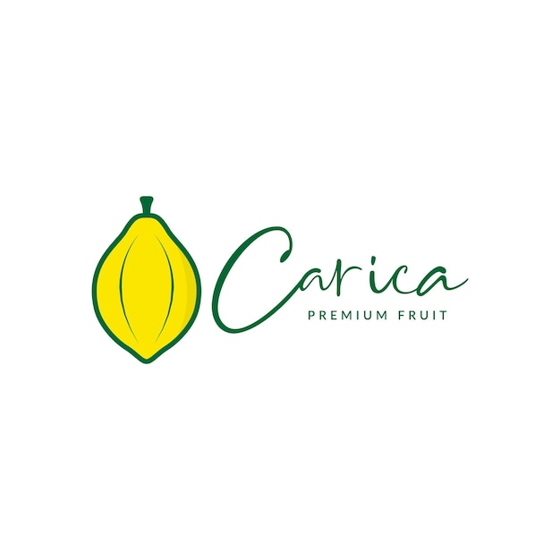 Fresh fruit culture carica logo symbol icon vector graphic design illustration idea creative