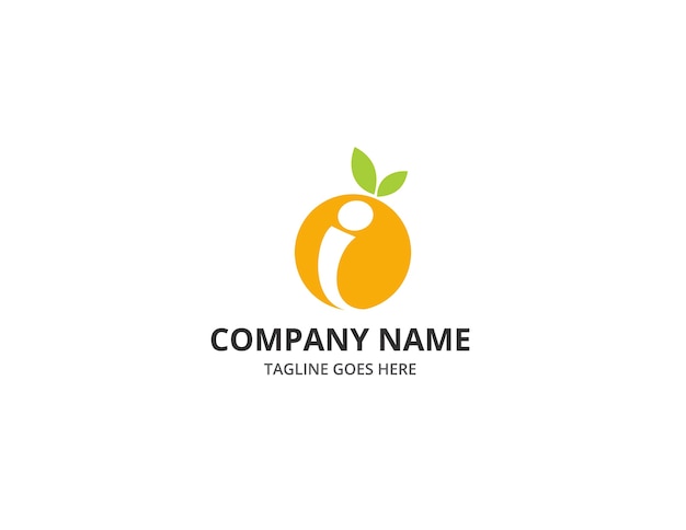 Fresh Fruit Letter i Logo