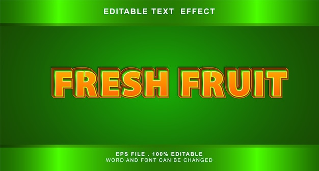 fresh fruit text effect editable