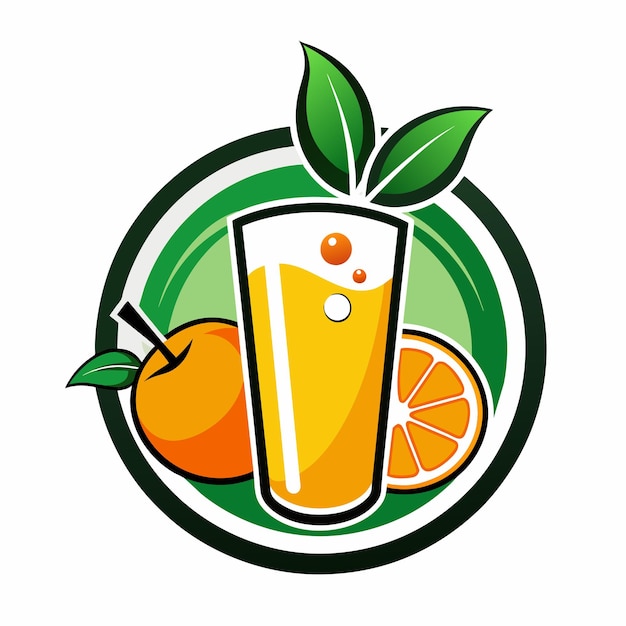 Fresh juice logo vector natural drink logo