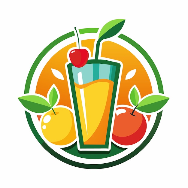 Fresh juice logo vector natural drink logo