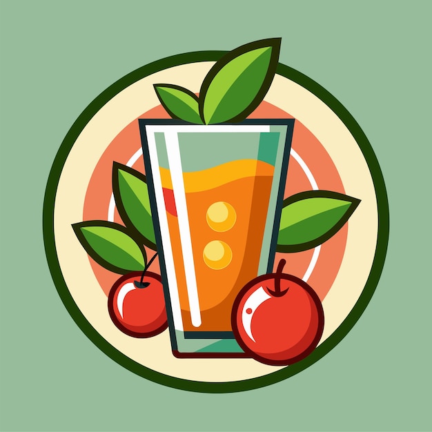 Fresh juice logo vector natural drink logo