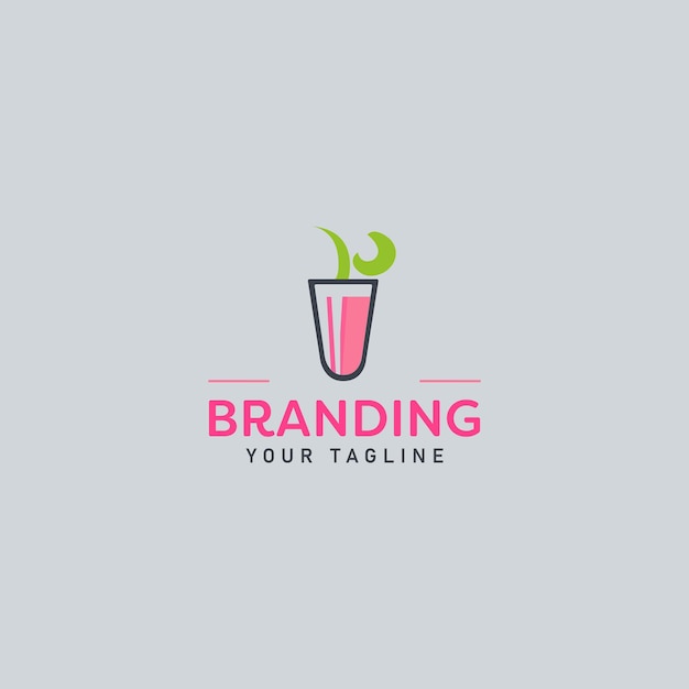 Fresh juice shop Logo Design Template