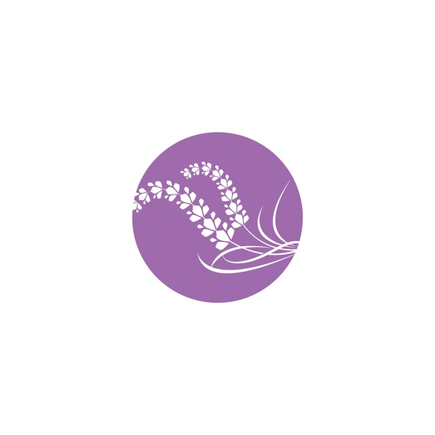 Fresh Lavender flower logo vector