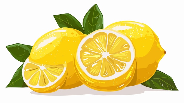 Fresh Lemon Fruit Nature Illustration Design