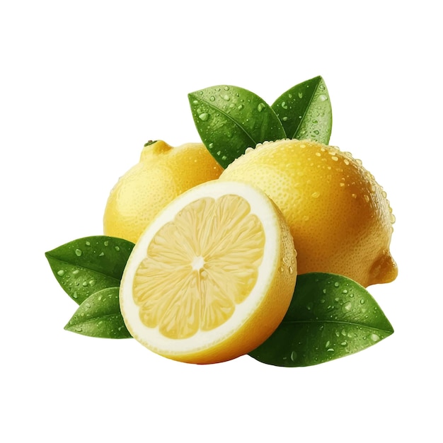 fresh lemon vector