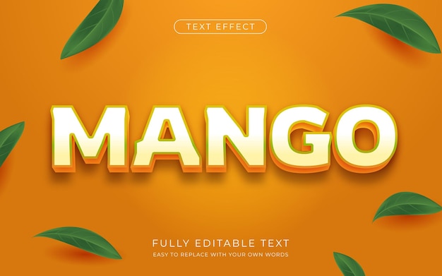 Fresh Mango Text effect Editable font style