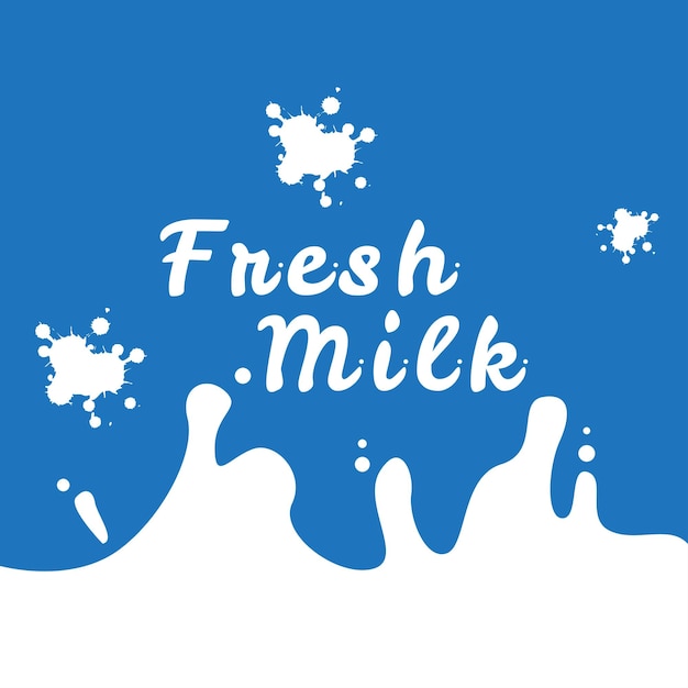 Fresh milk background 3d liquid modern background with milk splash logo vector illustration design template