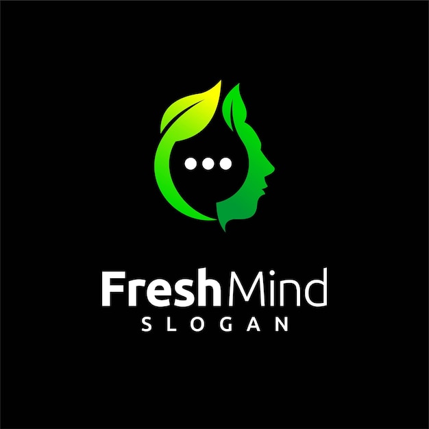 Fresh mind logo with conversation symbol