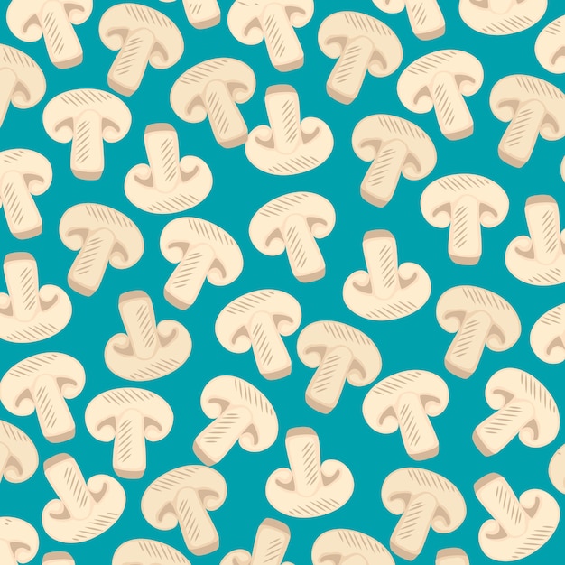 fresh mushrooms pattern background 