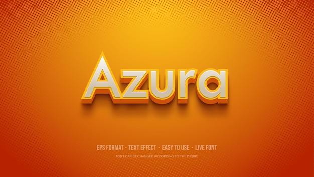 Fresh orange 3d text style effect