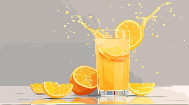 Fresh Orange Juice in Glass Jug with Splashes Refreshing Citrus Beverage Concept