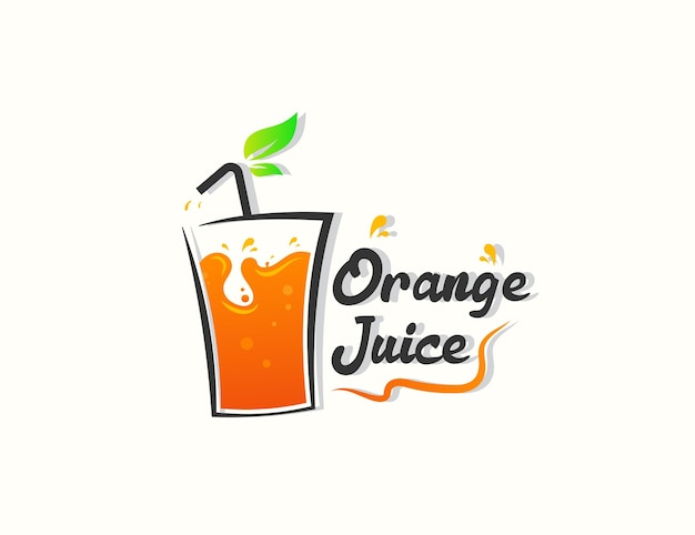 Fresh orange juice logo design