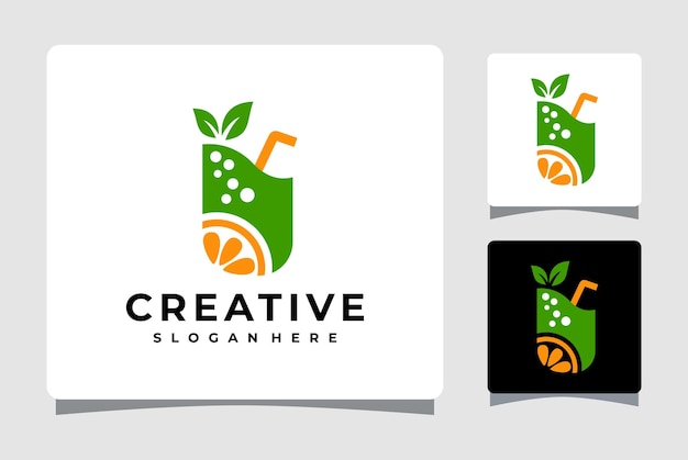 Fresh Orange Juice Logo Template Design Inspiration