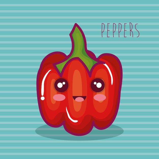 fresh peppers vegetable character