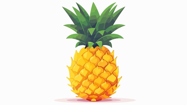 Fresh Pineapple Vector Symbol on White Background for Creative Logo Designs