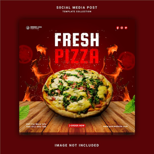 Fresh Pizza Social Media Post