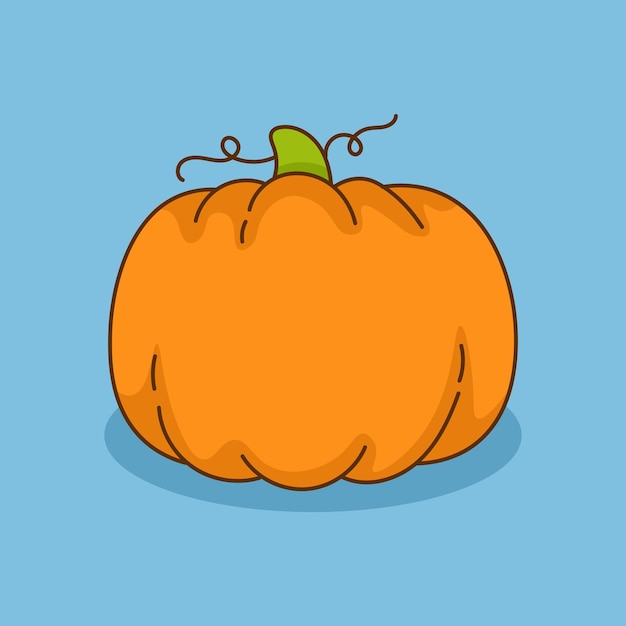 Fresh Pumpkin Fruit Doodle Cartoon