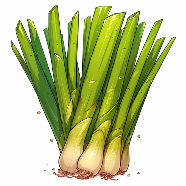 Fresh Scallions with Long Green Tops