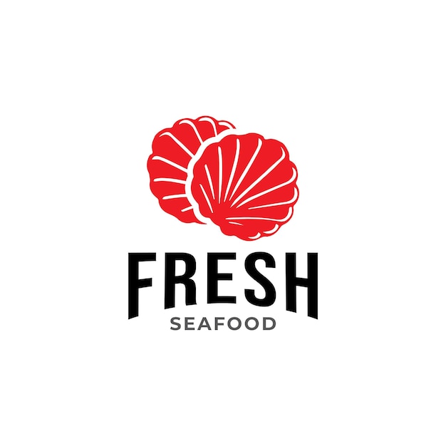 fresh seafood logo vector template.