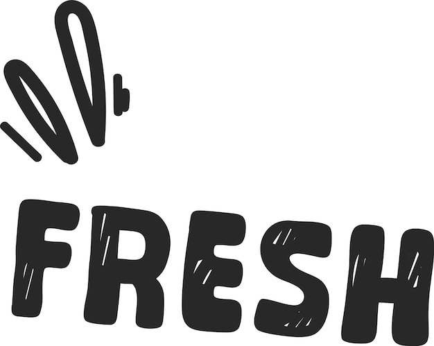 Vector fresh sketch lettering