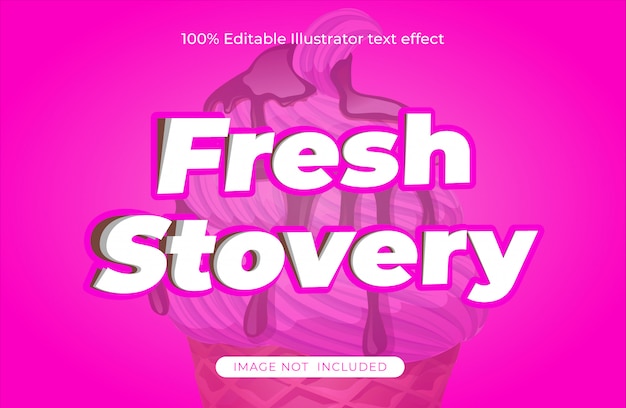 Fresh stovery editable text effect with gradient background