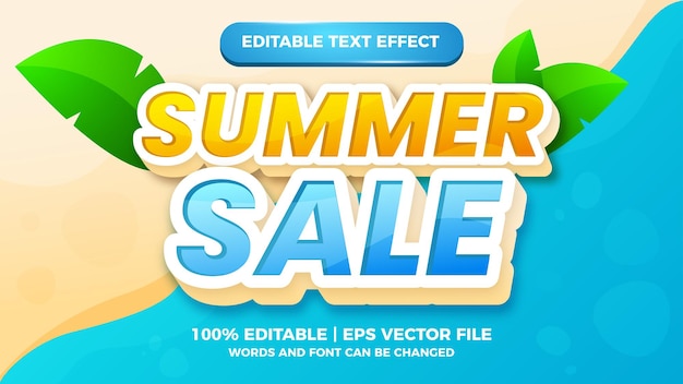 Fresh summer sale text effect