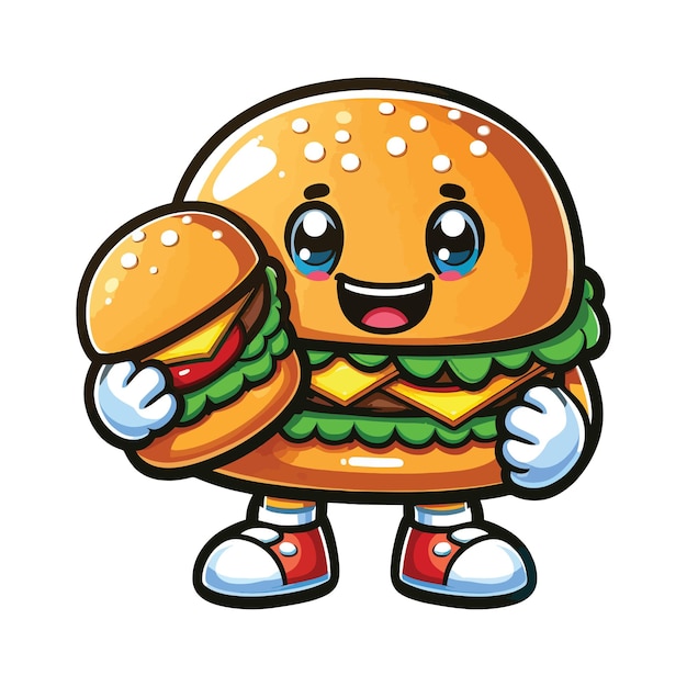 Fresh tasty vector Illustration delicious burger