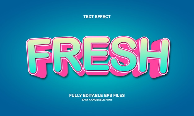 Fresh text effect editable