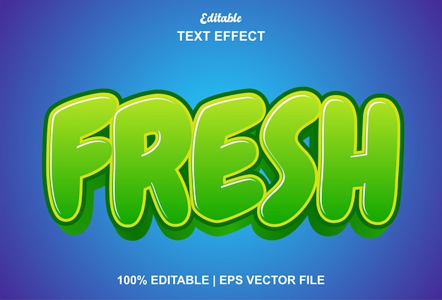 Fresh text effect with text style and editable