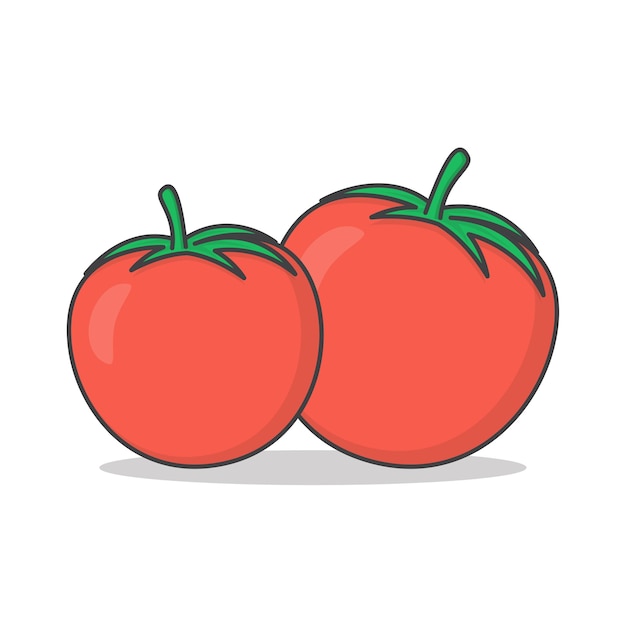 Fresh Tomato   Icon Illustration. Tomato Flat Icon