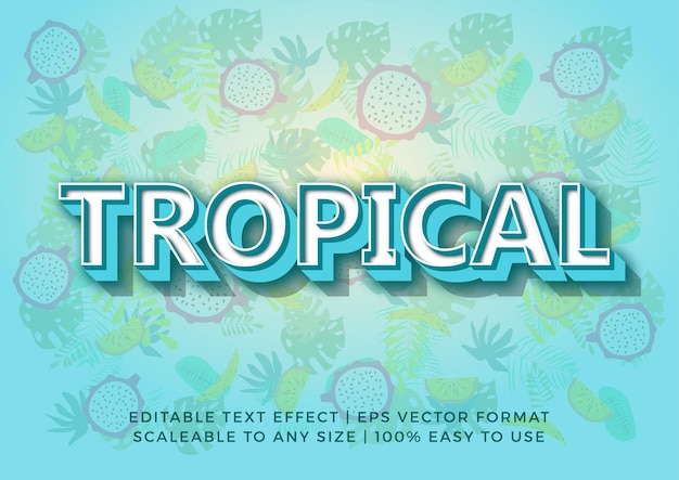 Fresh Tropical 3D Art Title Text Effect