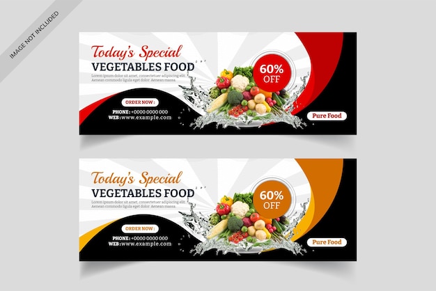 Fresh vegetables banner template