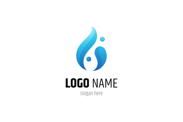 Fresh water drops suitable for drink logo