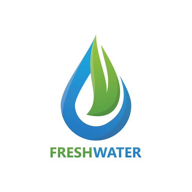 Fresh water logo template design