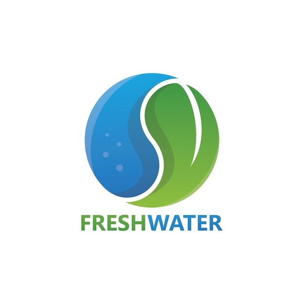 Fresh water logo template design