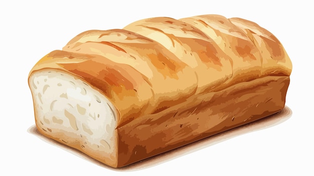 Freshly Baked Bread Piece Vector Illustration