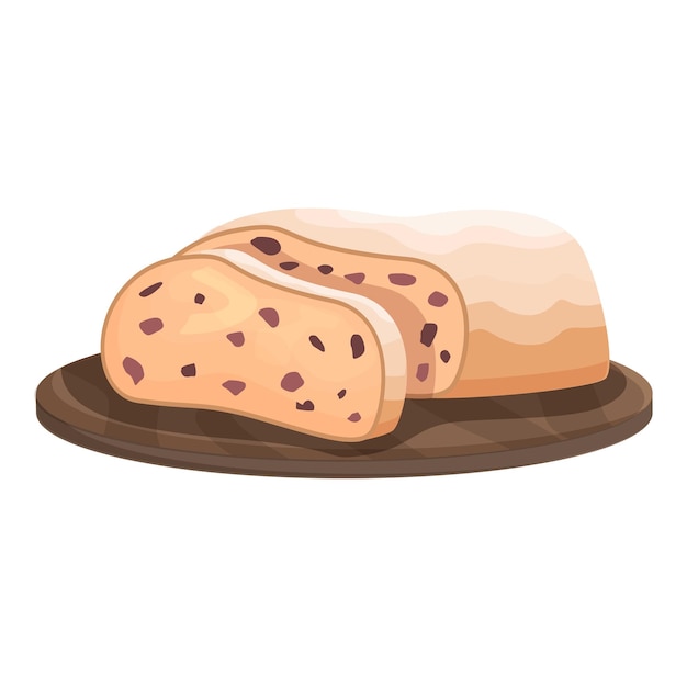 Freshly baked raisin bread illustration