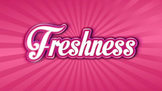 Freshness editable text effect