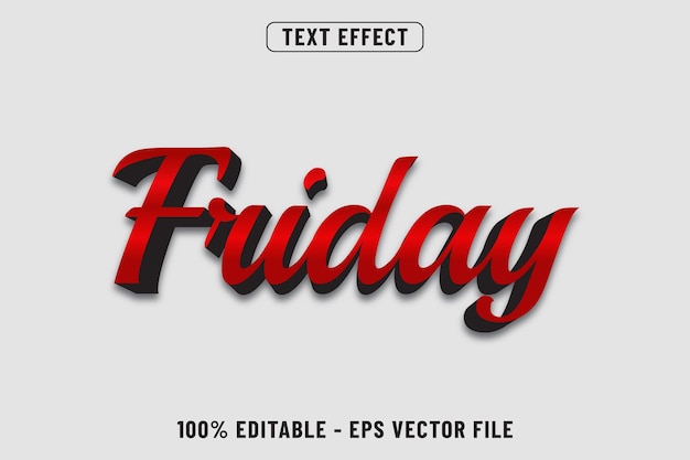 Friday sale 3d text effect Design