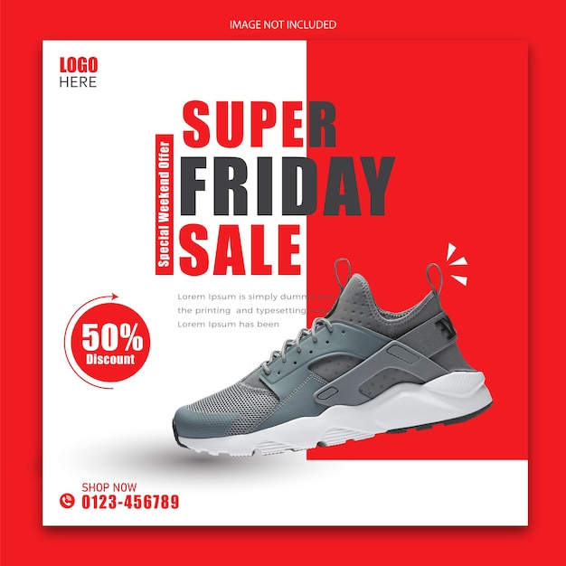 Friday Shoes sale for social media post