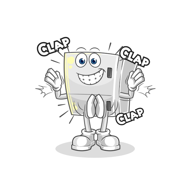 Fridge applause illustration character vector