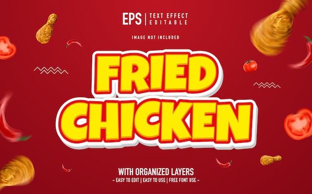 Fried chicken text effect