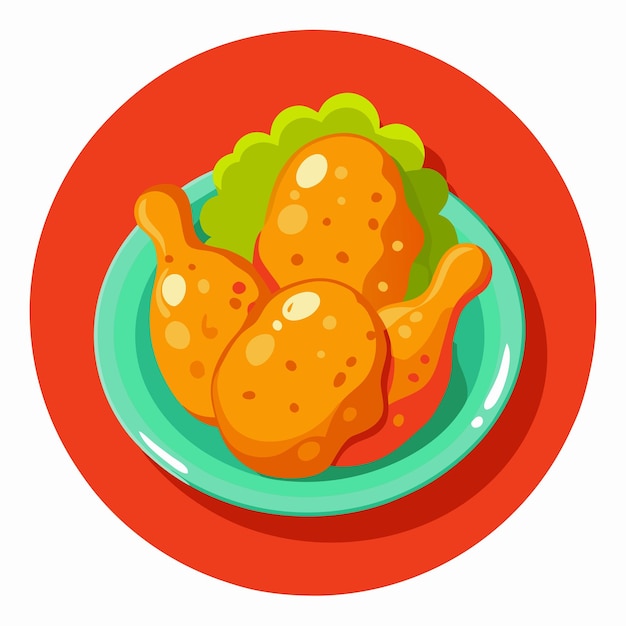 Vector fried chicken vector graphic