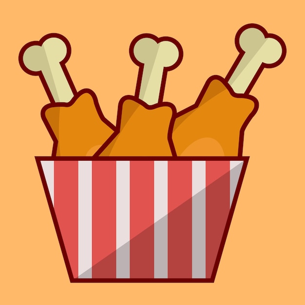 Fried chicken vector