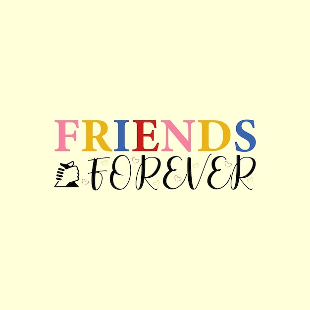 Vector friend best calligraphy friendship lettering poster print script typography illustration