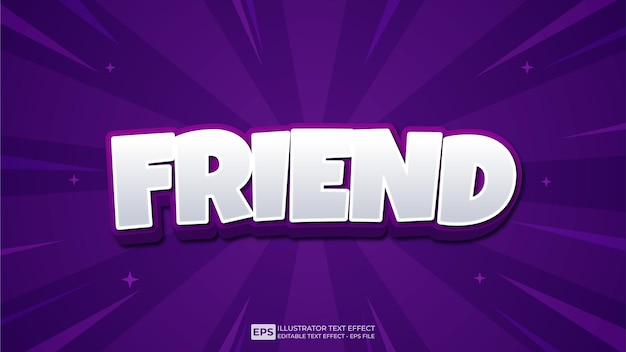 Friend editable text effect font