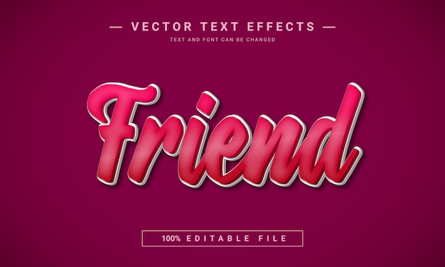 Friend text effect