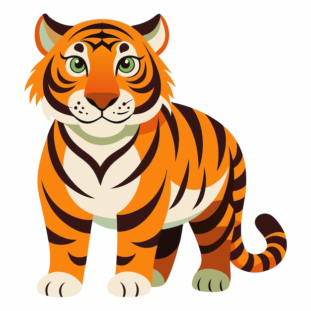 A Friendly Orange and Black Striped Tiger