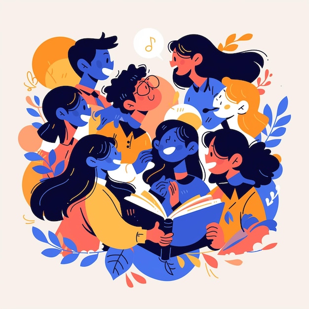 Friends Attending a Book Club Meeting